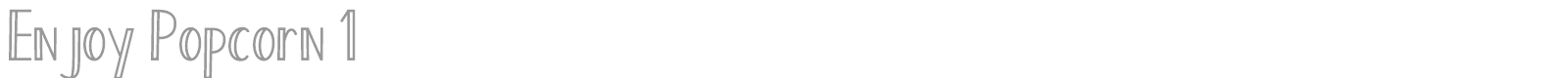Enjoy Popcorn font preview